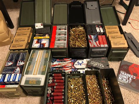 should amunition be stored in a metal box|how to store ammo in storage.